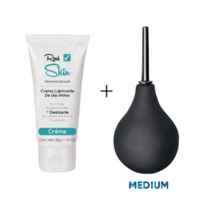 Real Skin Set Limpiador Anal Medium + Crema Lubricante